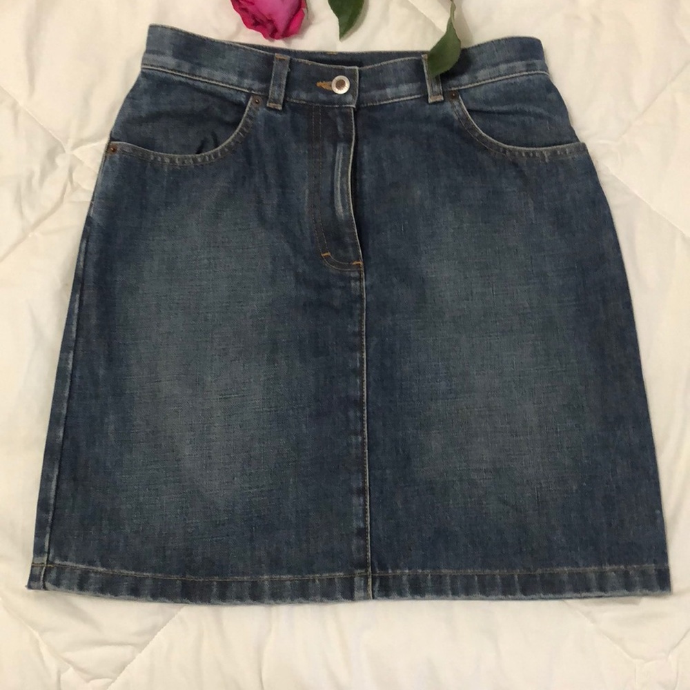 Ann Taylor Denim A-Line Skirt